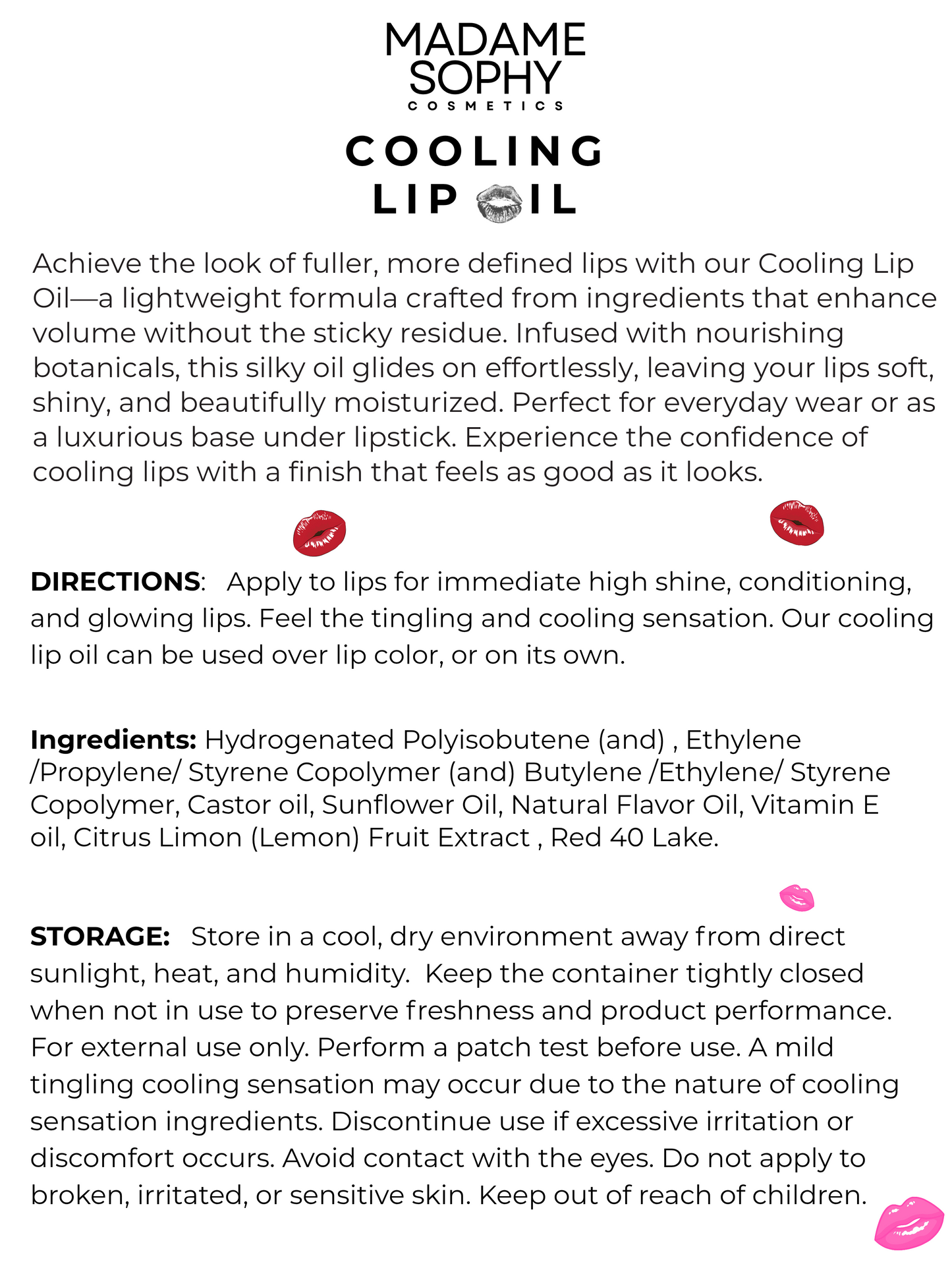 Cooling Lip Oil