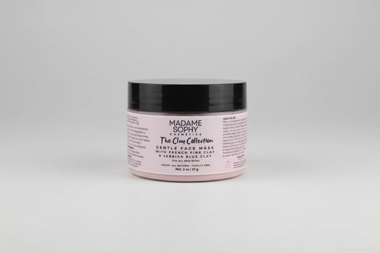 Gentle Clay Face Mask with Pink Clay and Blue Serbian Clay