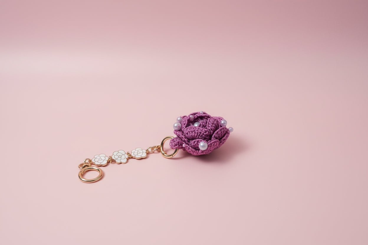 Rose Bag Accessory / Key Chain