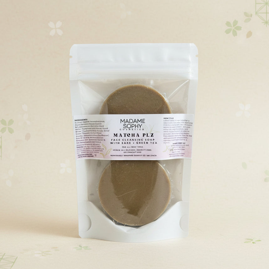 Matcha Plz Purifying Face Cleansing Soap with Sake + Green Tea