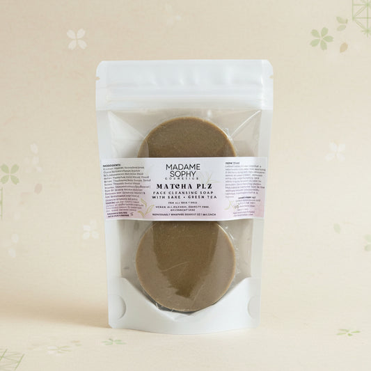 Matcha Plz Purifying Face Cleansing Soap with Sake + Green Tea