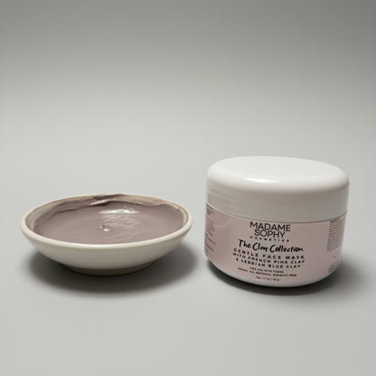 Gentle Clay Face Mask with Pink Clay and Blue Serbian Clay