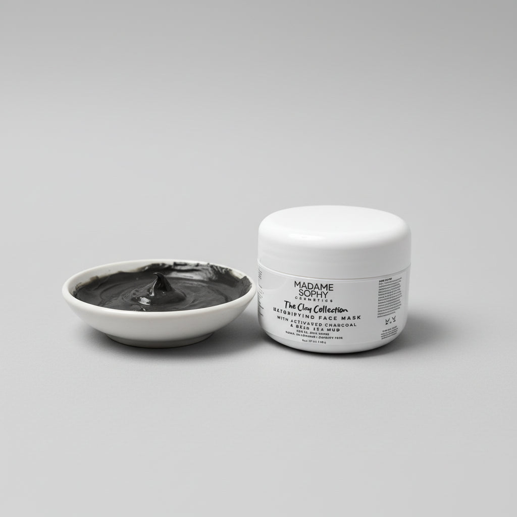 Detoxifying Clay Face Mask with Activated Charcoal and Dead Sea Mud