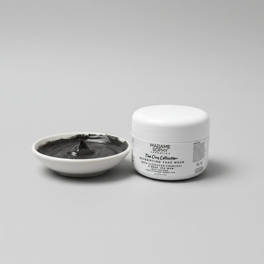 Detoxifying Clay Face Mask with Activated Charcoal and Dead Sea Mud