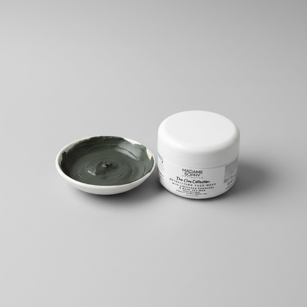 Detoxifying Clay Face Mask with Activated Charcoal and Dead Sea Mud