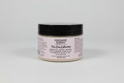 Gentle Clay Face Mask with Pink Clay and Blue Serbian Clay