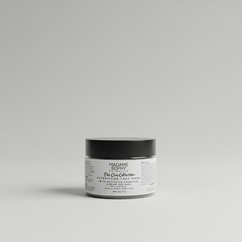 Detoxifying Clay Face Mask with Activated Charcoal and Dead Sea Mud