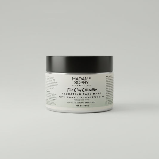 Hydrating Clay Face Mask with Green and Purple Clay